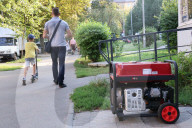 Generators in Kyiv streets