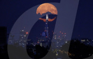 Super Blue Moon in London, UK.