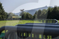 Torino, allestimento del festival Todays al Parco della Confluenza