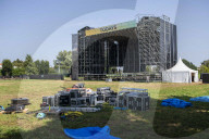 Torino, allestimento del festival Todays al Parco della Confluenza