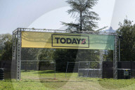 Torino, allestimento del festival Todays al Parco della Confluenza