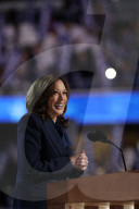 Kamala Harris addresses the Democratic National Convention 