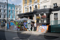Notting Hill Carnival area preparations, London, UK