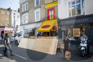 Notting Hill Carnival area preparations, London, UK