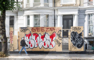 Notting Hill Carnival area preparations, London, UK
