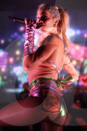 Pop star Rita Ora performs at Manchester Pride