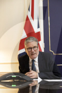 Prime Minister Keir Starmer speaks with Bill Gates