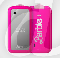 Pink Barbie flip phone