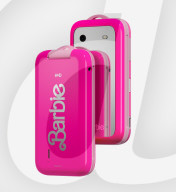 Pink Barbie flip phone