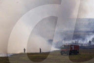 Roma, Incendio vicino alla pista dell&#x2019;Aeroporto di Fiumicino partito da un campo agricolo