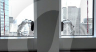 Skyscraper window cleaning robots