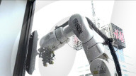 Skyscraper window cleaning robots