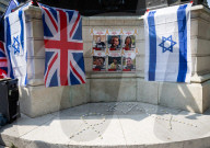 Pro-Israel protest by the Stop The Hate movement at Pret, 190 The Strand, London, UK. 