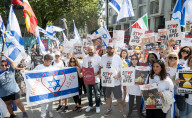 Pro-Israel protest by the Stop The Hate movement at Pret, 190 The Strand, London, UK. 