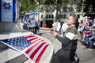 Pro-Israel protest by the Stop The Hate movement at Pret, 190 The Strand, London, UK. 