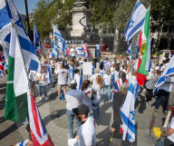 Pro-Israel protest by the Stop The Hate movement at Pret, 190 The Strand, London, UK. 