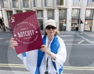 Pro-Israel protest by the Stop The Hate movement at Pret, 190 The Strand, London, UK. 