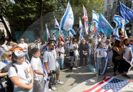 Pro-Israel protest by the Stop The Hate movement at Pret, 190 The Strand, London, UK. 