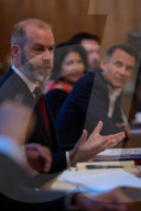 Deputy Prime Minister Angela Rayner holds a Make Work Pay Business Breakfast meeting