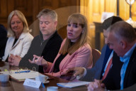 Deputy Prime Minister Angela Rayner holds a Make Work Pay Business Breakfast meeting