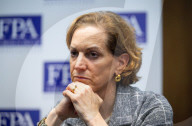 Briefing with Anne Applebaum at the Foreign Press Association, London, UK 