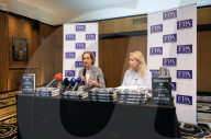 Briefing with Anne Applebaum at the Foreign Press Association, London, UK 
