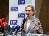 Briefing with Anne Applebaum at the Foreign Press Association, London, UK 