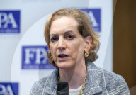 Briefing with Anne Applebaum at the Foreign Press Association, London, UK 
