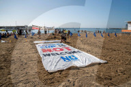 Barcelona Anti America\'s Cup and anti-tourism protest in Barcelona