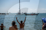 Barcelona Anti America\'s Cup and anti-tourism protest in Barcelona