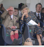 The King attends the Braemar Gathering in Braemar, UK.