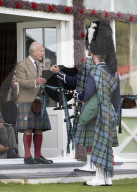 The King attends the Braemar Gathering in Braemar, UK.