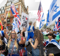 Stop The Hate’s NOVA 'rave' outside the Israeli Embassy in London, UK.