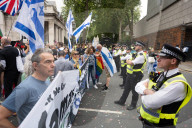 Stop The Hate’s NOVA 'rave' outside the Israeli Embassy in London, UK.