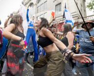 Stop The Hate’s NOVA 'rave' outside the Israeli Embassy in London, UK.
