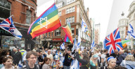 Stop The Hate’s NOVA 'rave' outside the Israeli Embassy in London, UK.