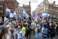 Stop The Hate’s NOVA 'rave' outside the Israeli Embassy in London, UK.