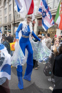 Stop The Hate’s NOVA 'rave' outside the Israeli Embassy in London, UK.