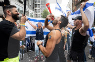 Stop The Hate’s NOVA 'rave' outside the Israeli Embassy in London, UK.