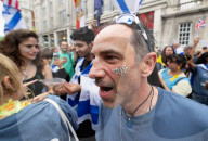 Stop The Hate’s NOVA 'rave' outside the Israeli Embassy in London, UK.