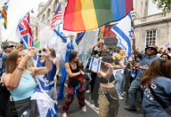 Stop The Hate’s NOVA 'rave' outside the Israeli Embassy in London, UK.