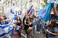 Stop The Hate’s NOVA 'rave' outside the Israeli Embassy in London, UK.