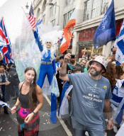 Stop The Hate’s NOVA 'rave' outside the Israeli Embassy in London, UK.