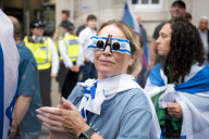Stop The Hate’s NOVA 'rave' outside the Israeli Embassy in London, UK.