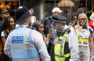 Stop The Hate’s NOVA 'rave' outside the Israeli Embassy in London, UK.
