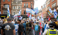 Stop The Hate’s NOVA 'rave' outside the Israeli Embassy in London, UK.