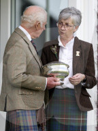 The King attends the Braemar Gathering in Braemar, UK.