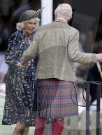 The King attends the Braemar Gathering in Braemar, UK.