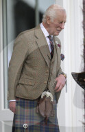 The King attends the Braemar Gathering in Braemar, UK.