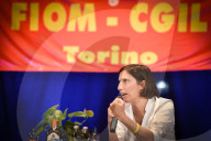 Elly Schlein in visita alla Festa dei Lavoratori di FIOM CGIL di Torino